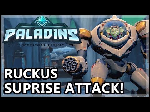 Paladins Ruckus Gameplay - SUPRISE ATTACK! - Paladins Gameplay Ruckus Guide