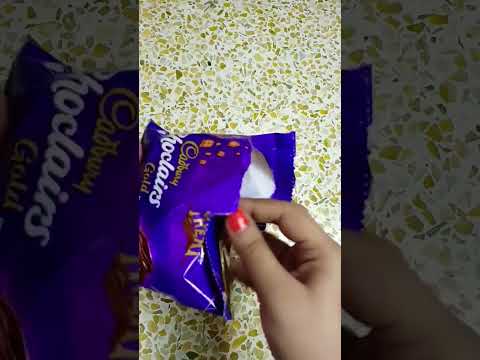 ASMR Unboxing of Cadbury Choclairs Gold 🍫 #shorts #cadbury