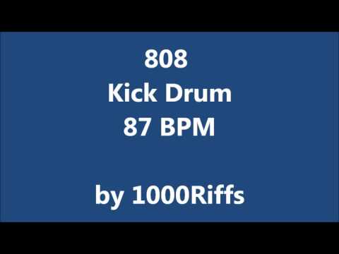 808 Kick Bass Drum 87 BPM - Beats Per Minute