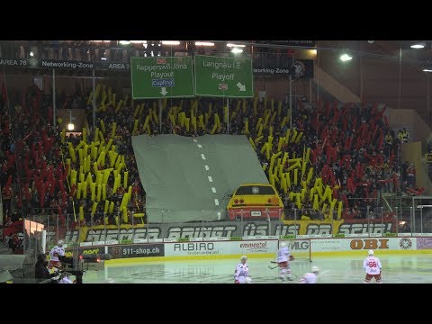 Choreo "Nüt u niemer bringt üs us dr Spur" (SCL Tigers vs. SC Rapperswil-Jona Lakers)