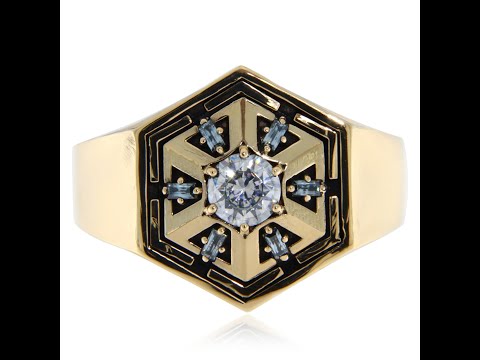 Ghiul Masiv Aur 14k Diamante Naturale Imperial Colossus Star Wars
