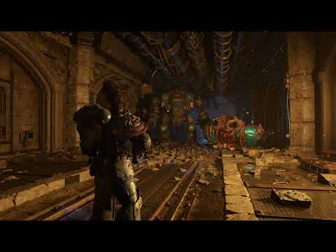 Warhammer 40000  SPACE MARINE 2 - Dreadnought vs Hellbrute