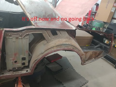 66 Mustang quarter panel removal