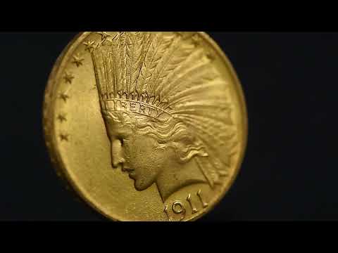 Moneta, USA, Indian Head, $10, Eagle, 1911, Philadelphia, AU(55-58), Złoto