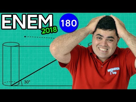 🔥 ENEM 2018 Math 180 👉🏻 Cylinder Height, Trigonometry and Circumference (bugging question)