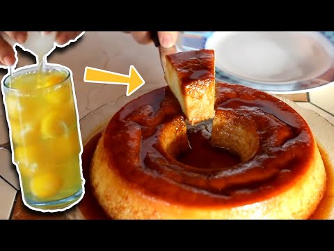 All you need is a cup. Classic flan pudding from scratch!