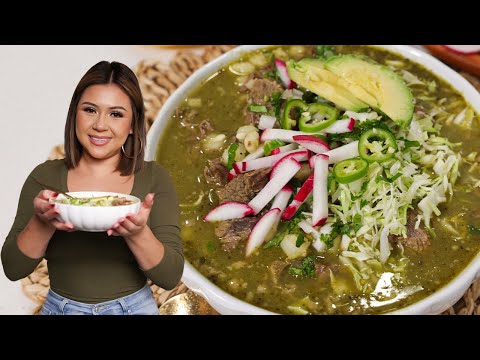 A Rich & Flavorful GREEN CHILE BEEF POZOLE Verde — My BEST Pozole Verde Recipe!