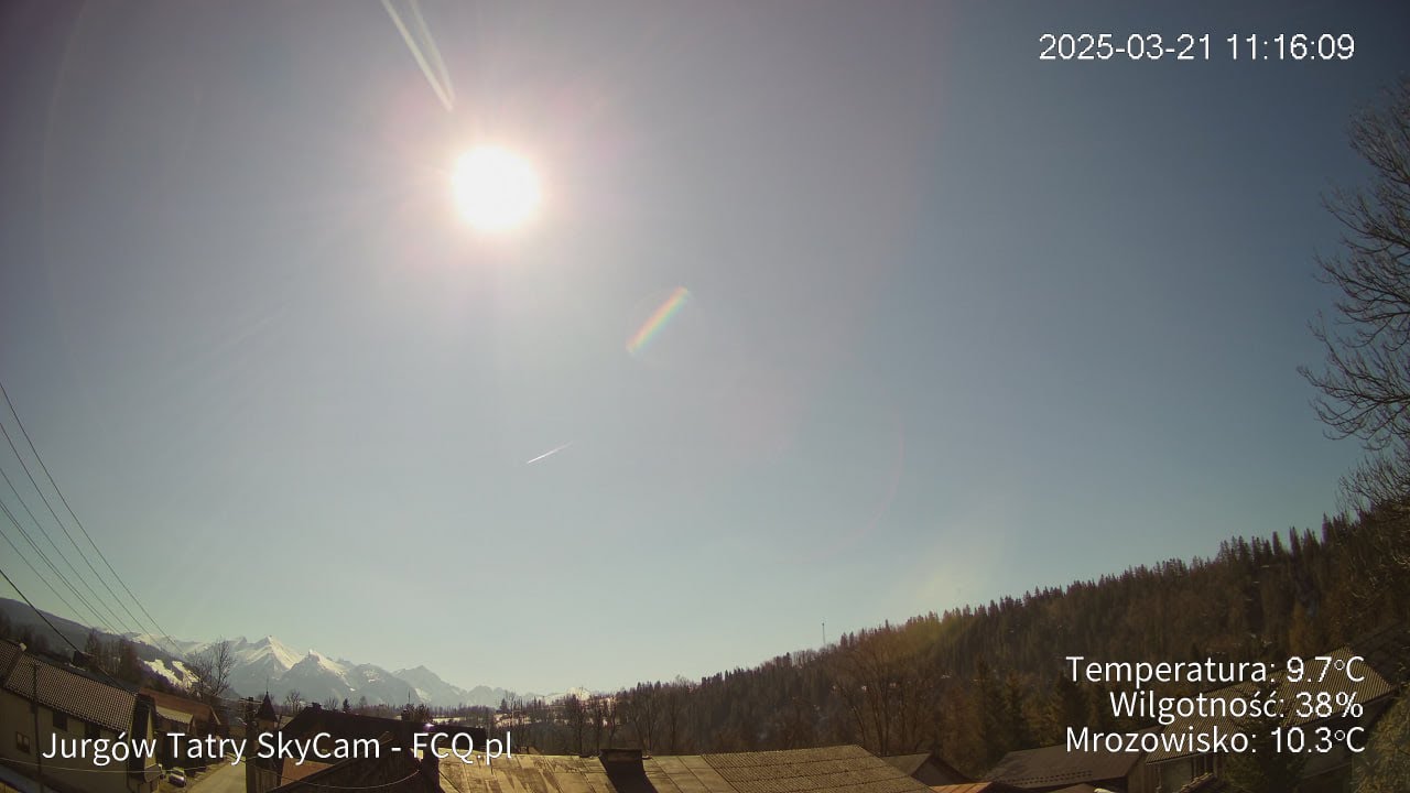Live webcam view of Panorama de los Tatras desde Jurgów