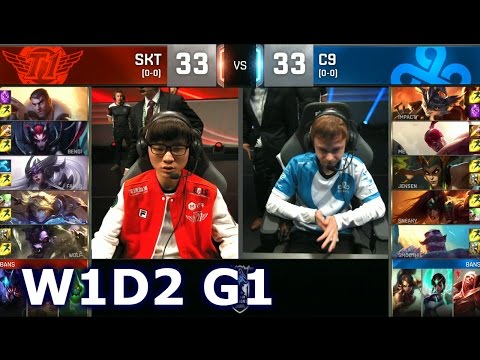 SKT vs C9 - Week 1 Day 2 | Group B LoL S6 World Championship 2016 W1D2 | SK telecom T1 vs Cloud 9