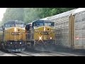 3 CSX Trains Meet  Q279  Q010  Q378