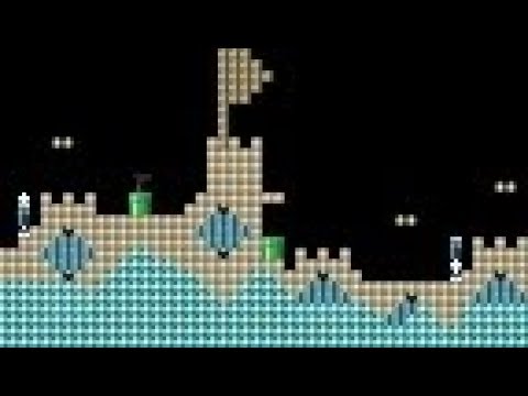 4-4 Sink Sunk Castle by Farts R Us - Super Mario Maker - No Commentary 1bm