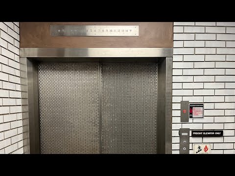 EPIC 1970s Haughton Traction Service Elevator at the Mills Tower in Canton