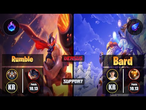 Challenger RUMBLE [Arcane Comet] (Support) VS Effort BARD - Challenger KR Patch 10.13