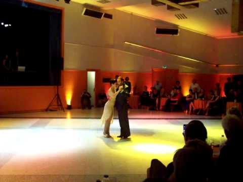  Cristina Sosa  and  Daniel Nacucchio  are  dancing  to  a  tango  at  Aix Tango Festival  in  2014