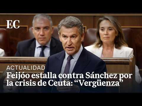 FEIJÓO estalla contra SÁNCHEZ por su silencio ante sus preguntas por MARRUECOS: «Es una VERGÜENZA»