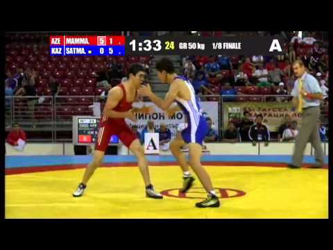 WWJC2013 / Ramiz Mammadov - Nurjan Satmaganbet (KAZ) - GR 50 kg - 1/8 final