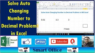 Solve auto changing number to decimals problem in Excel