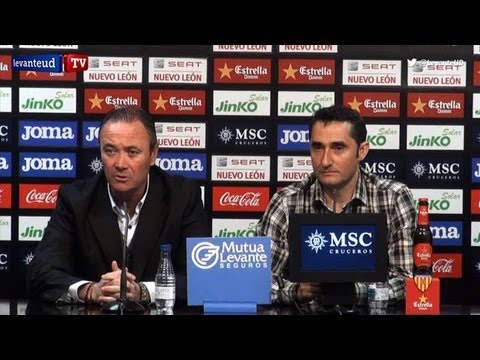 Rueda de prensa técnicos Valencia CF y Levante UD en la previa del derbi
