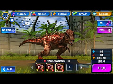 TYRANNOSAURUS REX GEN 2 UNLOCKED MAX FULL (JURASSIC WORLD).