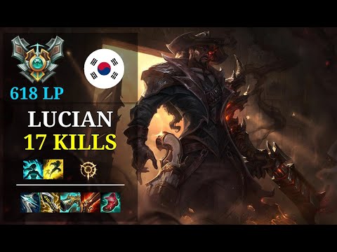 Lucian 17 Kills - "NekoL" KR GrandMaster 618 LP Patch 12.6