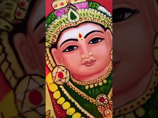 Portrait rangoli by shanthi sridharan - video 2
