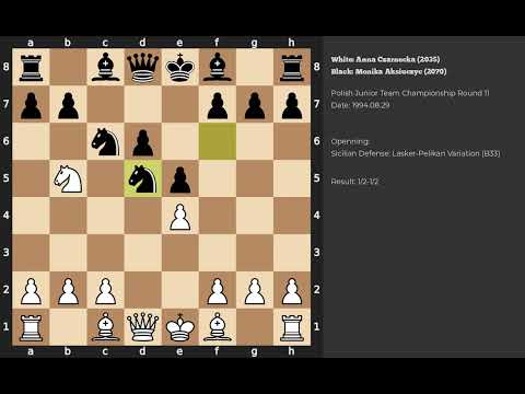 Anna Czarnecka - Monika Aksiuczyc | Sicilian Defense: Lasker-Pelikan Variation | 1994