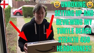Video thumbnail for UNBOXING, SETTING UP AND REVIEWING THE TURTLE BEACH STEALTH 450 HEADPHONES!! by Features Gaming