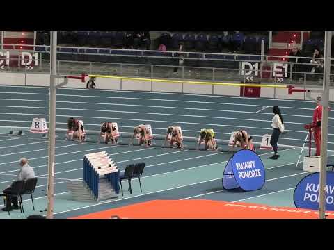 60m kobiet U20 bieg 1 - Toruń 20230121