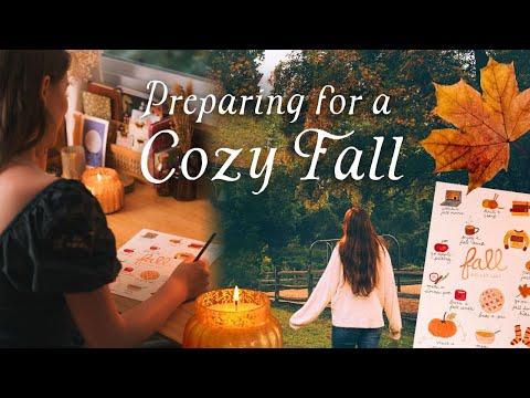 Getting Ready for Fall 🍁🕯️🍂 Tidying, Crafting, and Making a Fall Bucket List 🍂 A Cozy Autumn Vlog