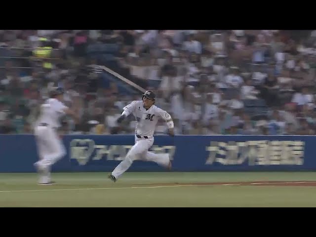 【1回裏】マリーンズ・清田の一打で同点!! 1塁から角中が一気に生還する!! 2015/7/28 M-L