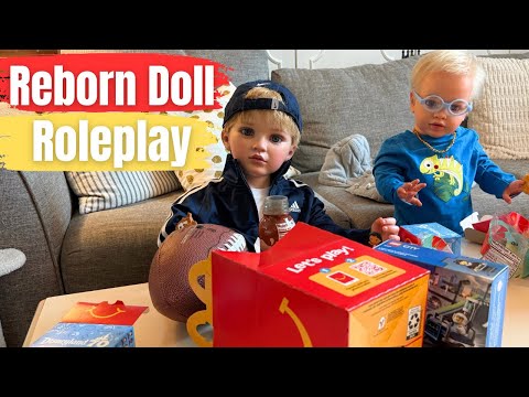 A DAY WITH MY REBORN SONS DANNY & PIP ~ GETTING DRESSED, GOING OUT & MCDONALD’S LUNCH 🍔 