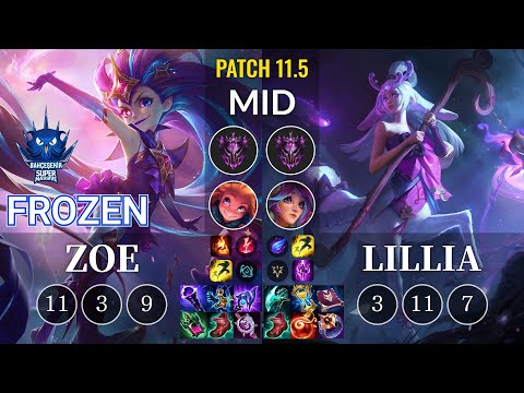 SUP Frozen Zoe vs Lillia Mid - KR Patch 11.5