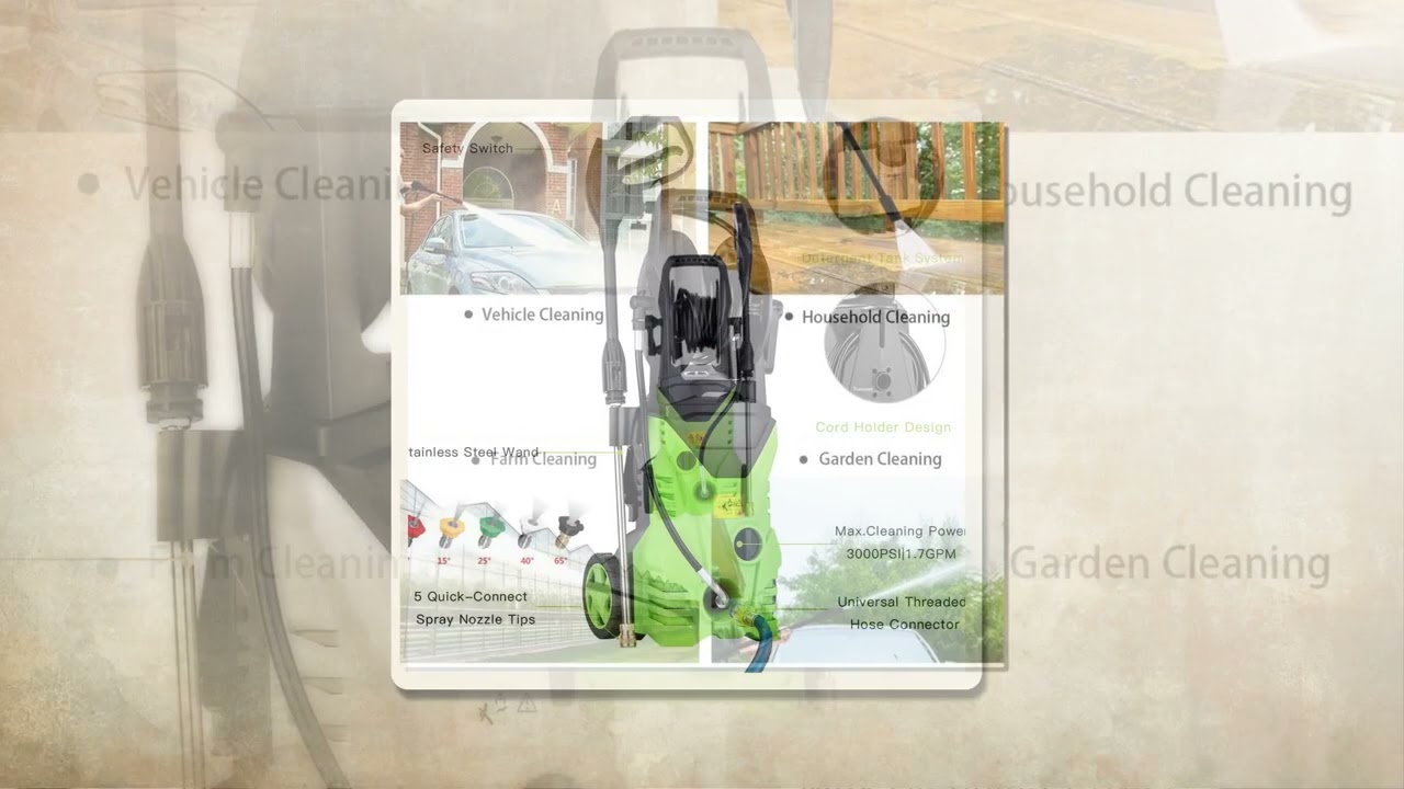 Power Washer Power Washer Homdox Pressure Washer 2850PSI 1.7GPM Electric Pressure Washer