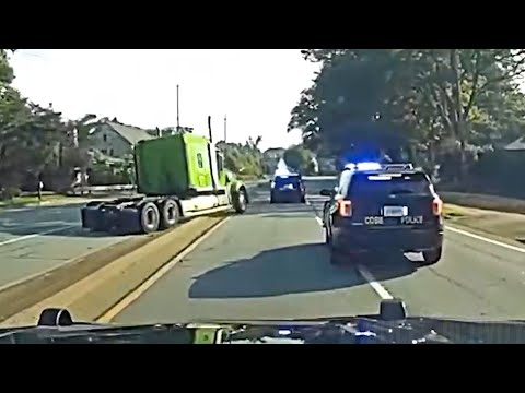 Wild Police Chase Of Stolen Semi-Truck Ends In Crash