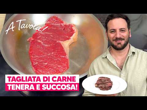 Come fare la TAGLIATA di MANZO in PADELLA: tenera e succosa anche senza griglia!