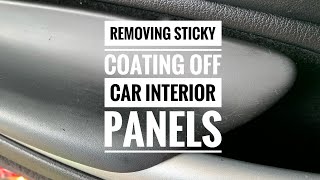 How to Clean the Sticky Rubber Coating Off Your Car's Interior Panels - VW, Audi, Porsche and others