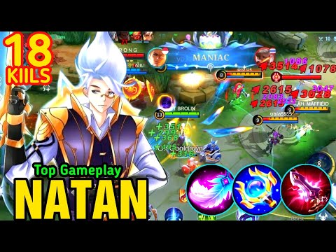 18 Kills + MANIAC - Natan Hack Damage Build / Build Top 1 Global Natan ~ Mobile Legends √