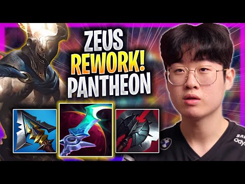 ZEUS TRIES NEW PANTHEON REWORK! - T1 Zeus Plays Pantheon TOP vs Jax! | Season 2023