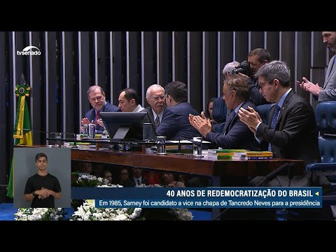 Veja a íntegra do discurso de Davi Alcolumbre durante homenagem a Sarney