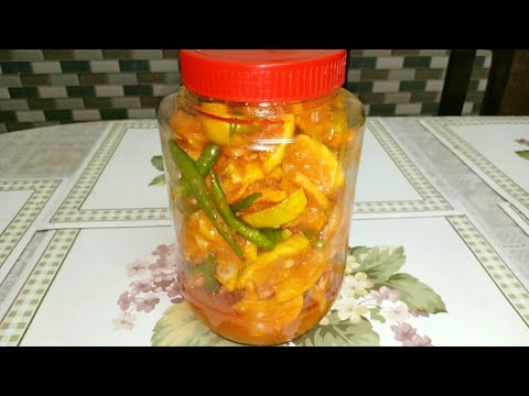 Galgal Adrak Hari Mirch Ka Achar Recipe | Hill Lemon Pickle | Punjabi Pickle Recipe Video