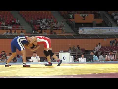 Sato From Japan Vs Mangolian Girl Wrestling