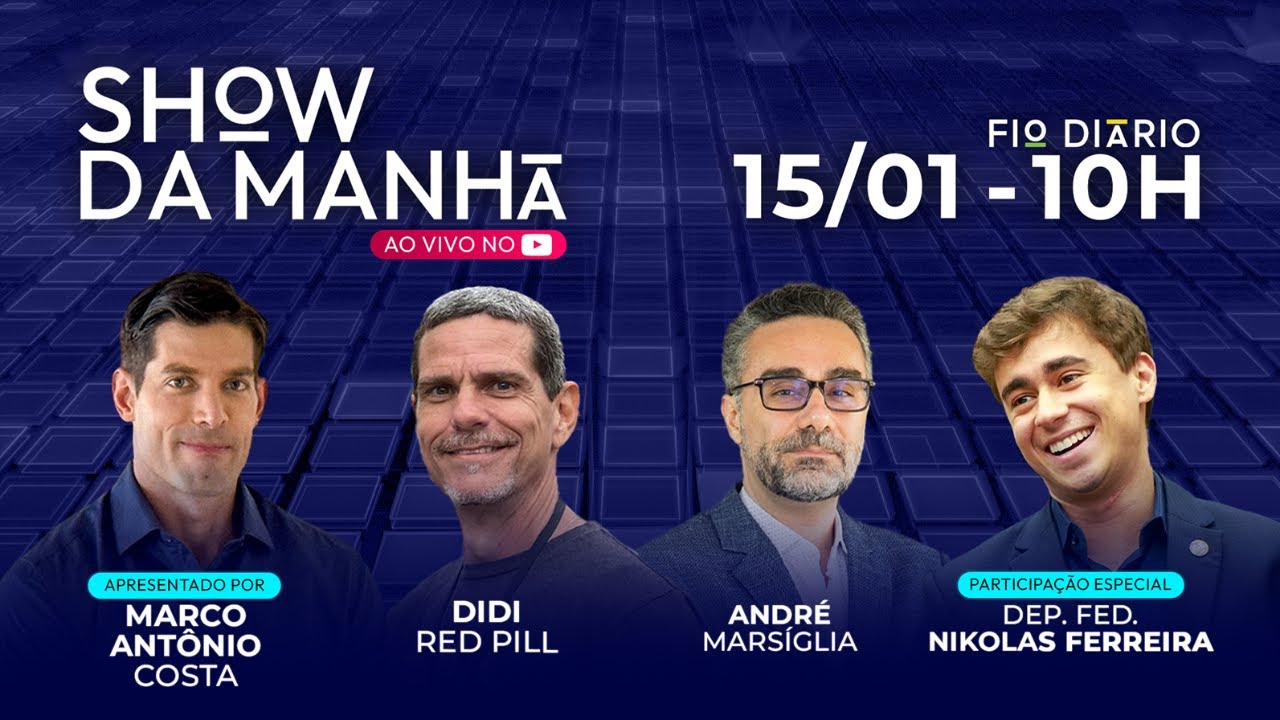 SHOW DA MANHÃ - DEP. FED. NIKOLAS FERREIRA ABRE O JOGO - 15/01/2025