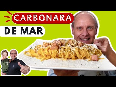 🇮🇹 ¡Increíblemente Cremoso y Delicioso! CARBONARA DE MAR.