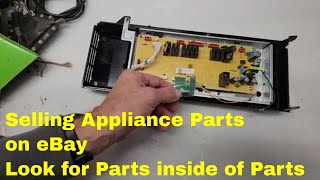 Selling Appliance Parts on eBay Look for Parts inside of Parts