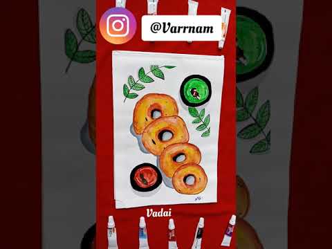 #shorts 🤤🤤Indian Food Painting/Painting/Food Photography/tik tok/Trending #foodiesofindia #art #diy