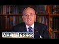 Giuliani Hillary Clinton Was Wrong To Attack Monica Lewinsky In 98 Meet The Press