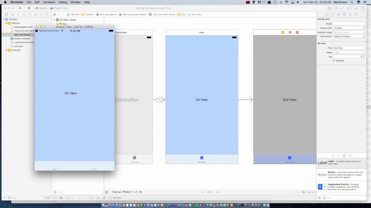 Tab Bar Controller - Xcode Swift 3
