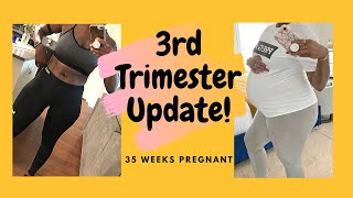 Pregnancy Reality: Third Trimester| 35 Weeks Pregnant + Weight Gain + Belly Shot