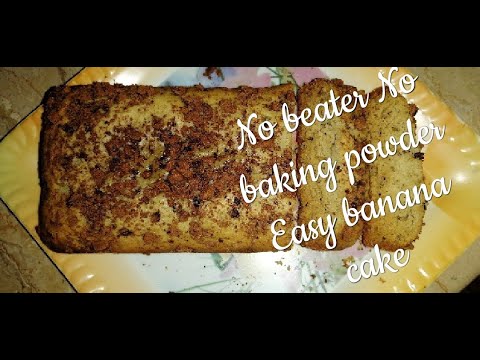 (Easy) Banana cake recipe.. Without oven... Very soft & moist recipe by tasty foodz