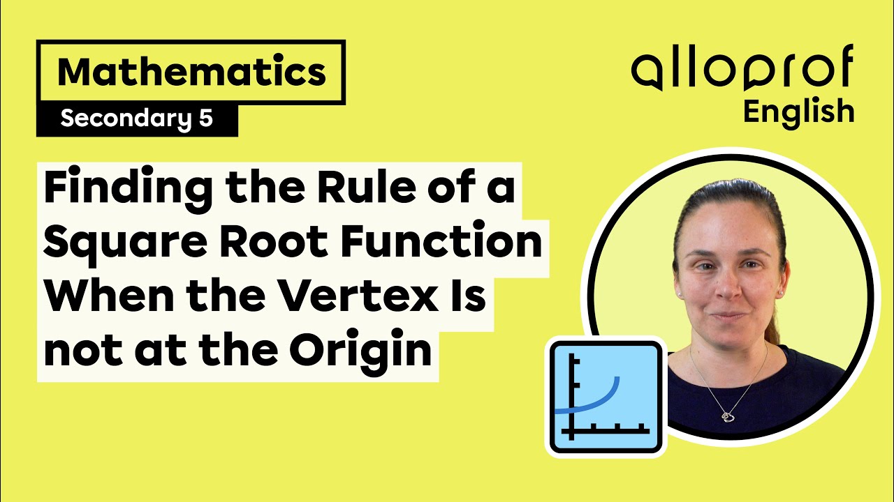 Finding the Rule of a Square Root Function When the Vertex Is not at the Origin
